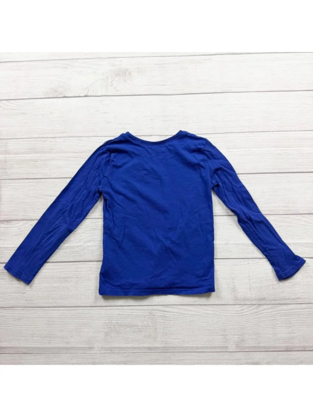 Children's Place Girls Ice Skating Graphic Blue Long-Sleeve Tee S 5-6
